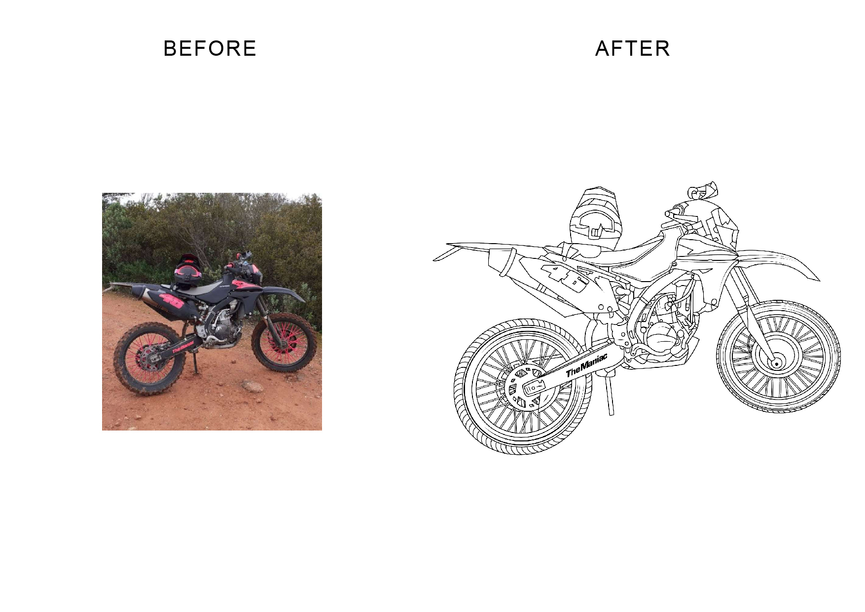 Bike Outline Vector Art 4 R1